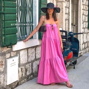#023 MANGO Maxi Ruffles dress